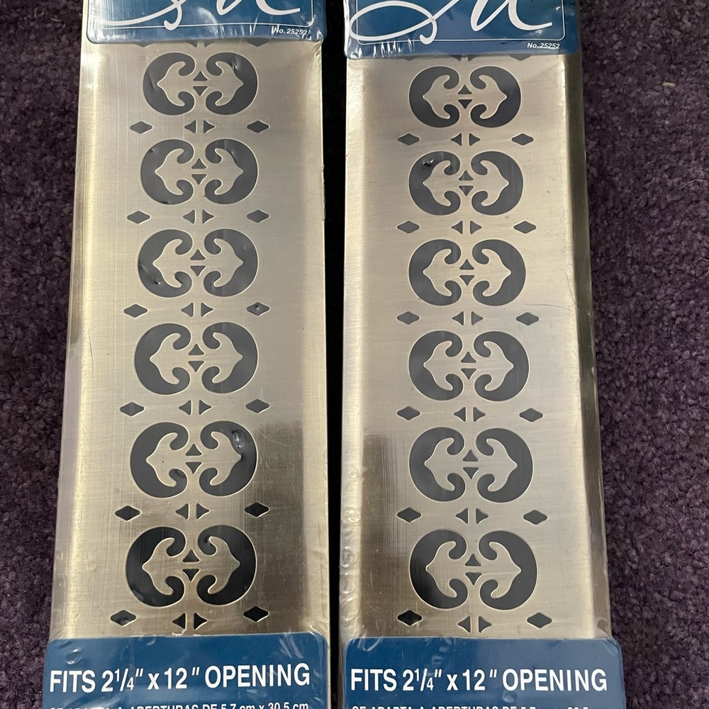 2 floor registers 2 1/4 x 12